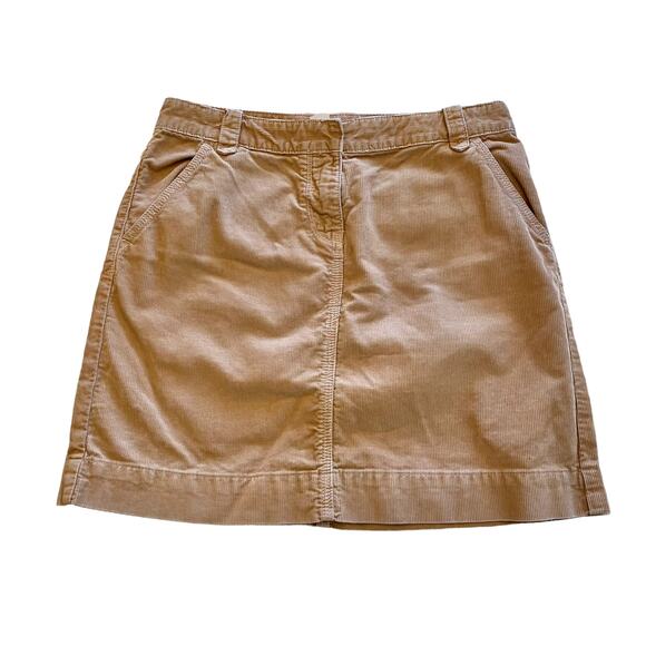 J. Crew Dresses & Skirts - J. Crew Corduroy Mini Skirt 4 Front Zip Tan